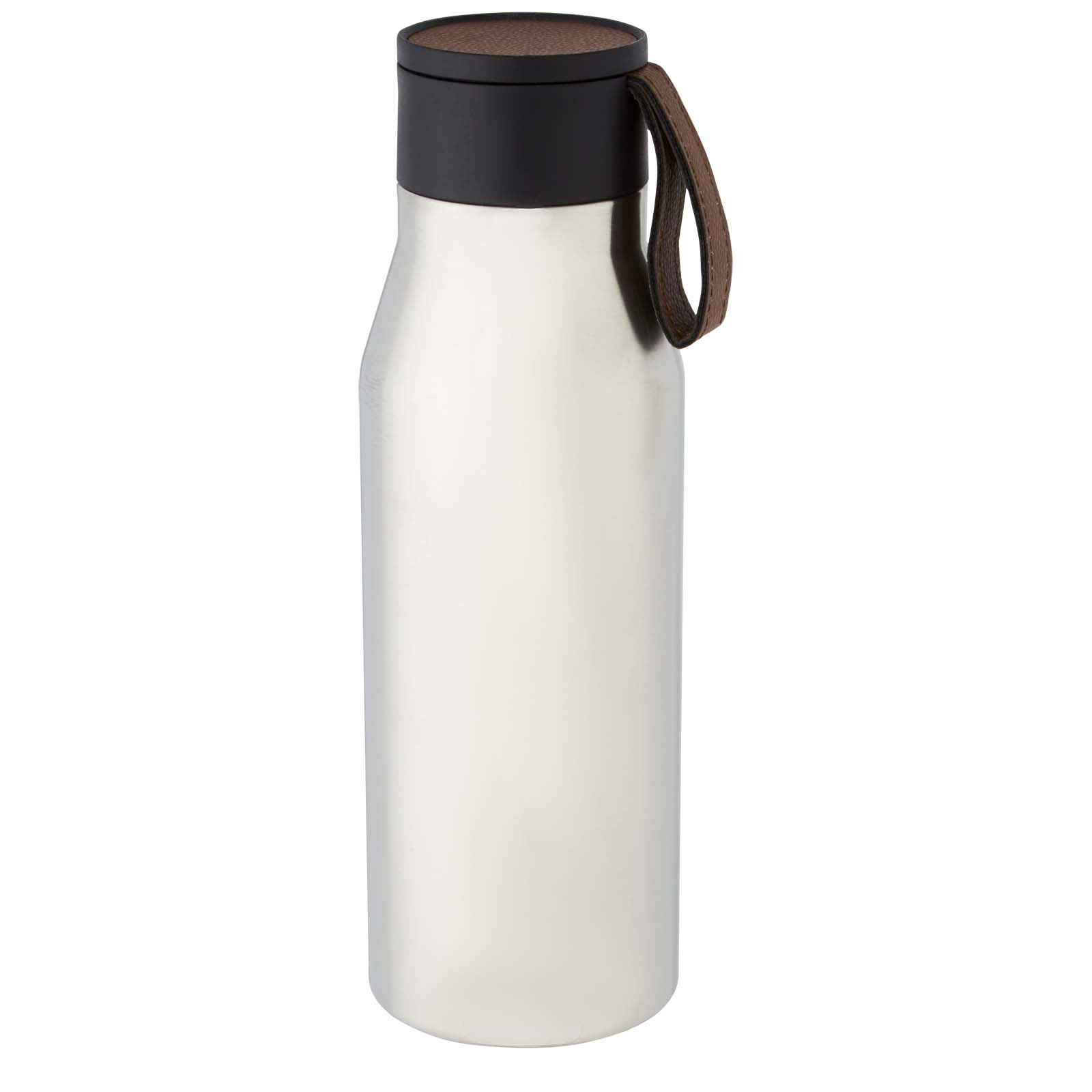 Ljungan koperen vacuüm geïsoleerde roestvrijstalen fles van 500 ml met PU leren band en deksel