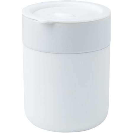 Java 330 ml beker van keramiek met siliconen wikkel en plastic deksel