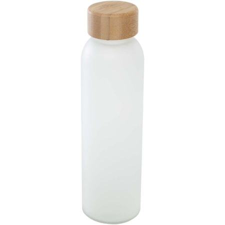 Lume 500 ml fles van mat natronkalkglas met bamboe deksel