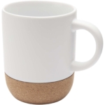 Billie 300 ml mok van keramiek met kurkdetails en matte afwerking
