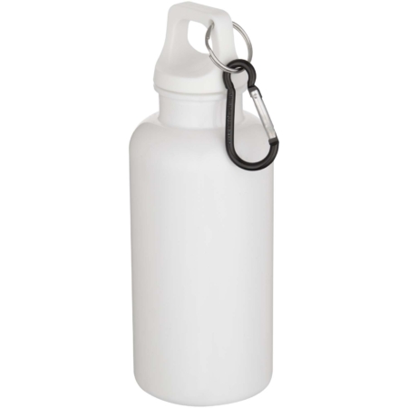 Oregon 400 ml effen waterfles van RCS gecertificeerd gerecycled plastic met karabijnhaak