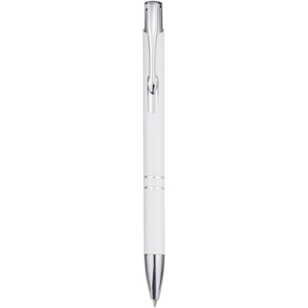 Moneta balpen van gerecycled aluminium (blauwe inkt)
