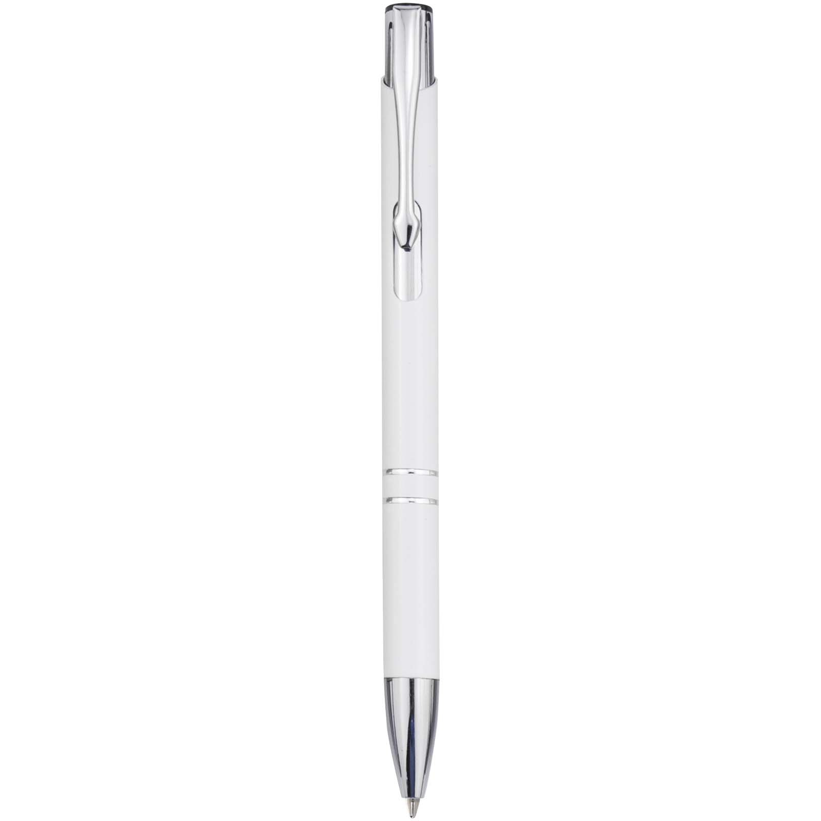 Moneta balpen van gerecycled aluminium (blauwe inkt)