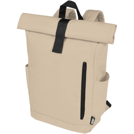 Byron 15,6" rugzak van GRS RPET met opgerolde bovenkant 18 L