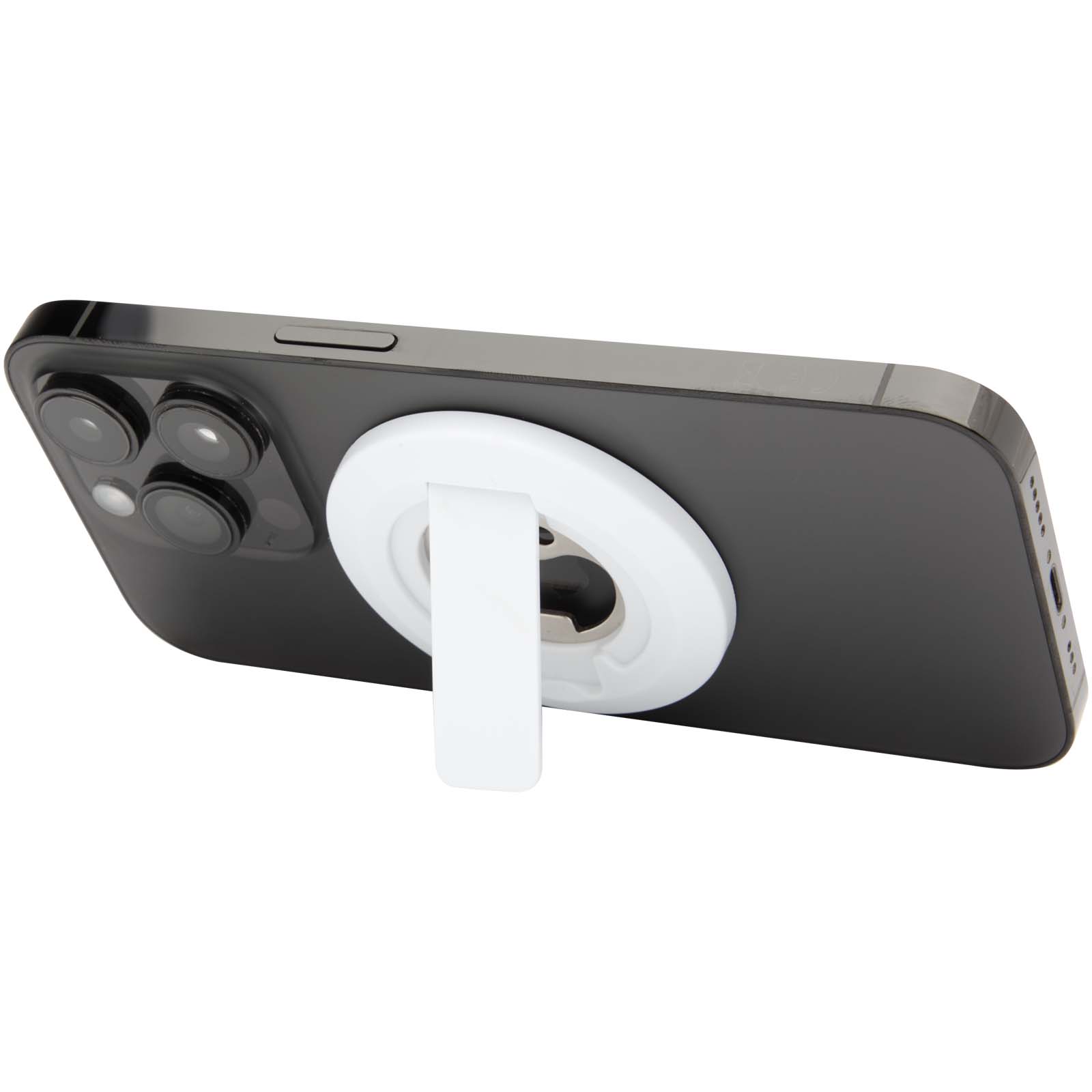 Ain magnetische telefoonstandaard van gerecycled plastic met flesopener