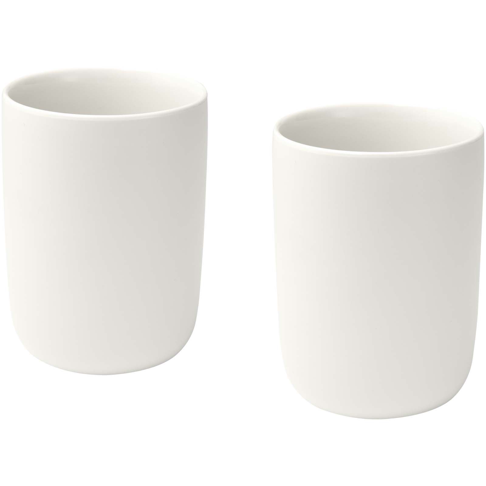 Male keramische bekers van 350 ml met matte afwerking, set van 2