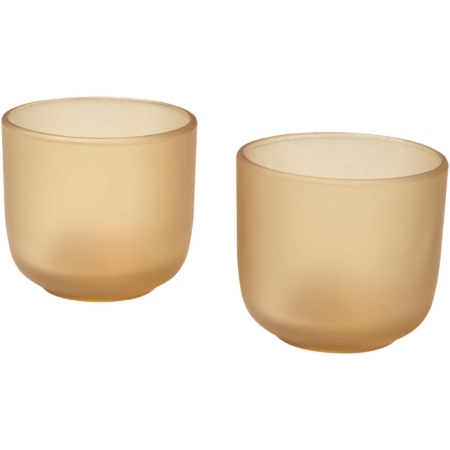 Male glazen bekers van 200 ml met matte afwerking, set van 2