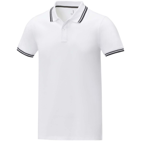 Amarago 200 g/m² tipping herenpolo met korte mouwen