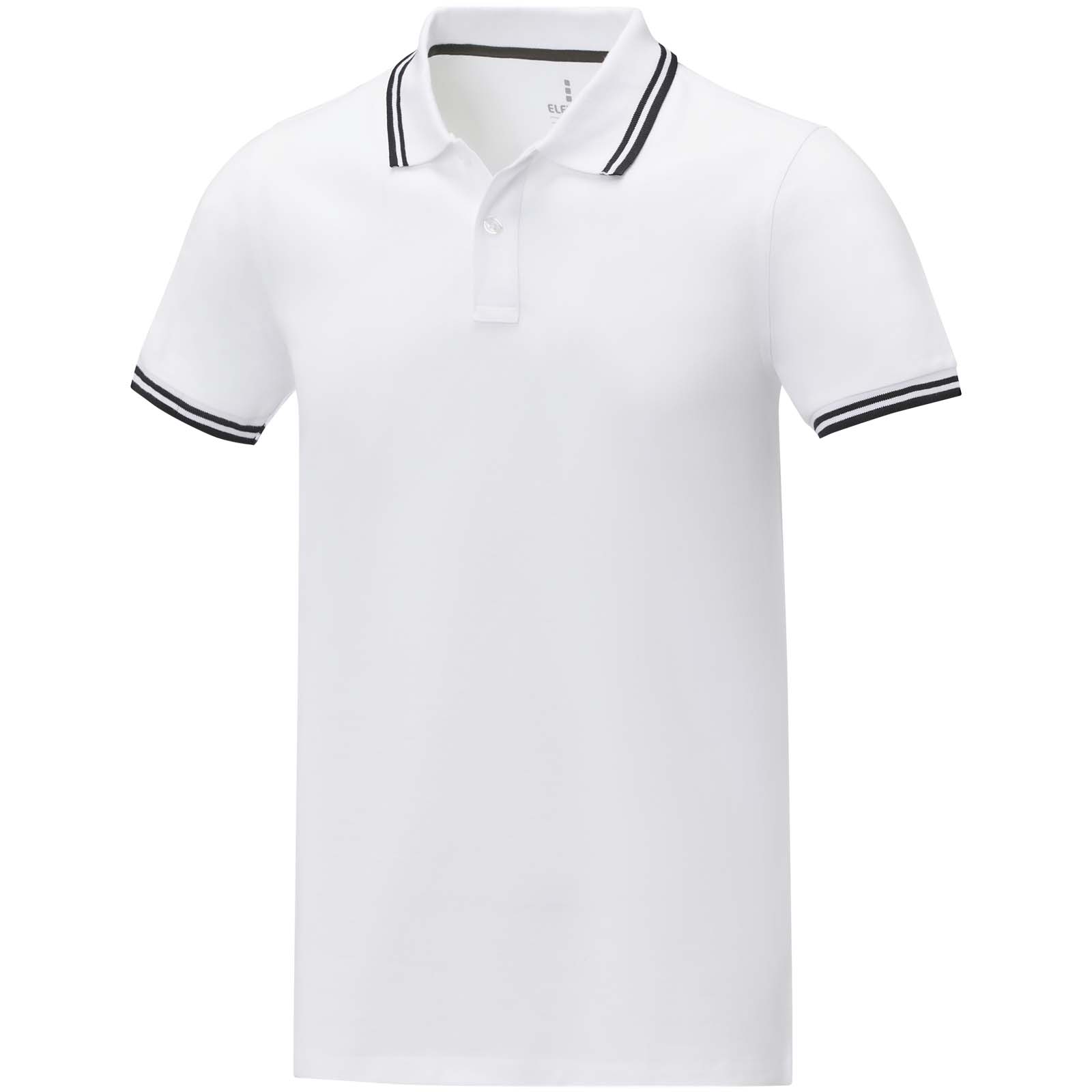 Amarago 200 g/m² tipping herenpolo met korte mouwen