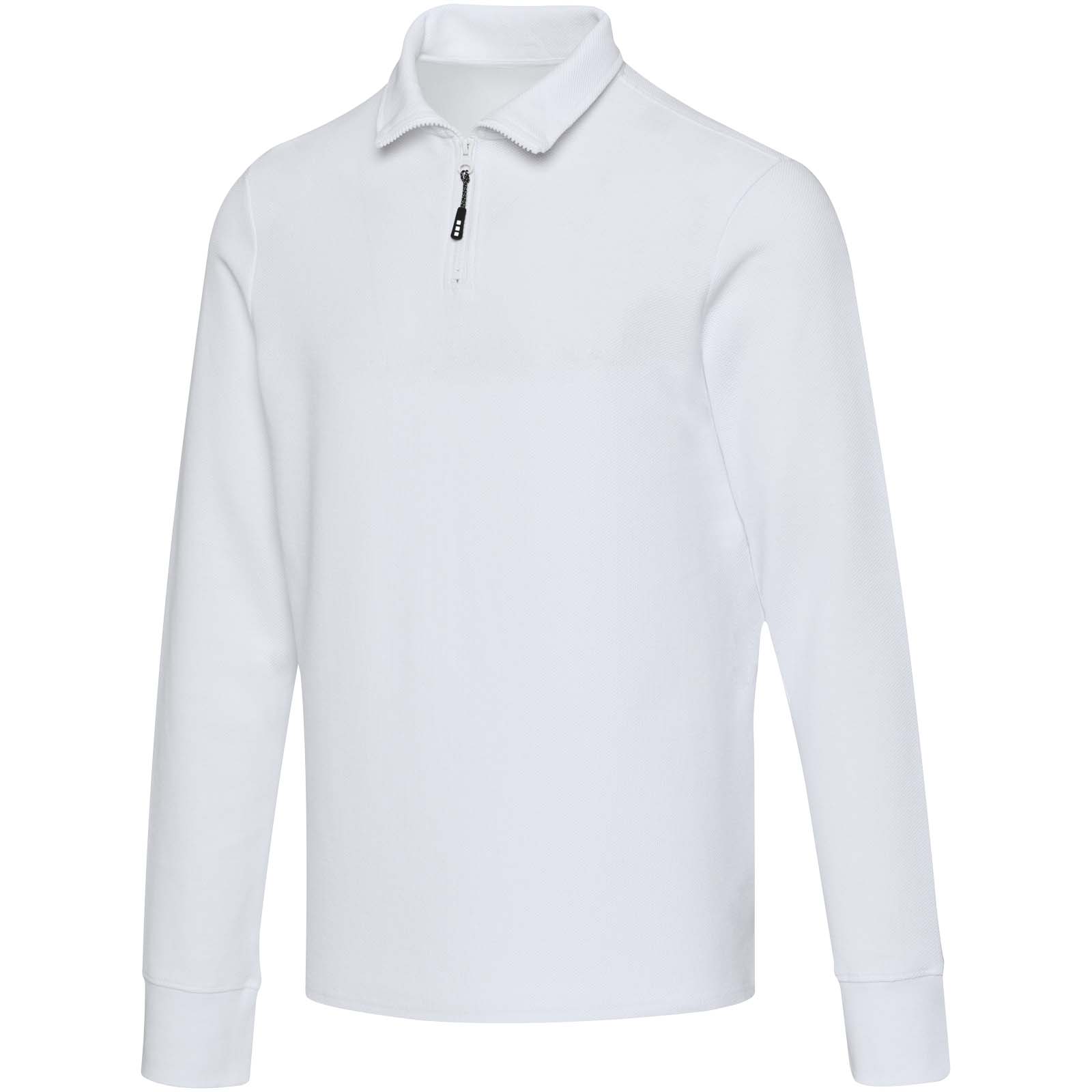 Apollo 245 g/m² uniseks half-zip poloshirt met lange mouwen