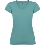 Victoria 155 g/m² damesshirt met V-hals en korte mouwen